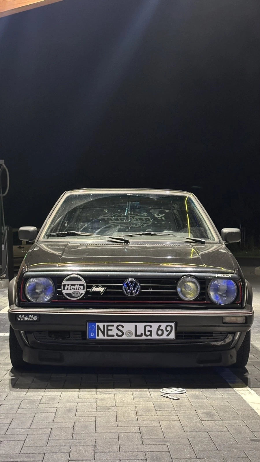 VW Golf 2 HELLA Snap-In Scheinwerferabdeckungen Rallye Cover 2 Stück