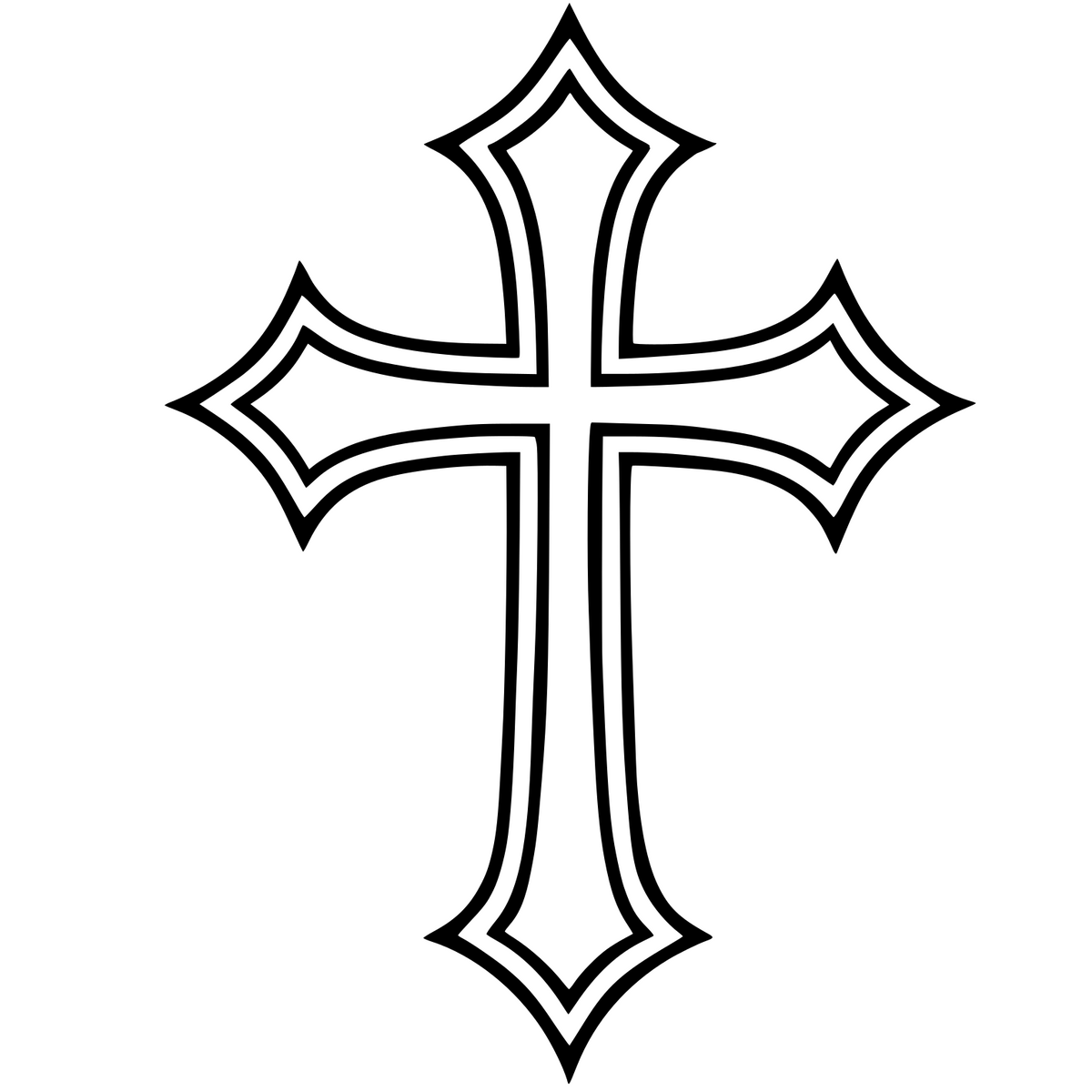 Cross Gothic style | Car Sticker