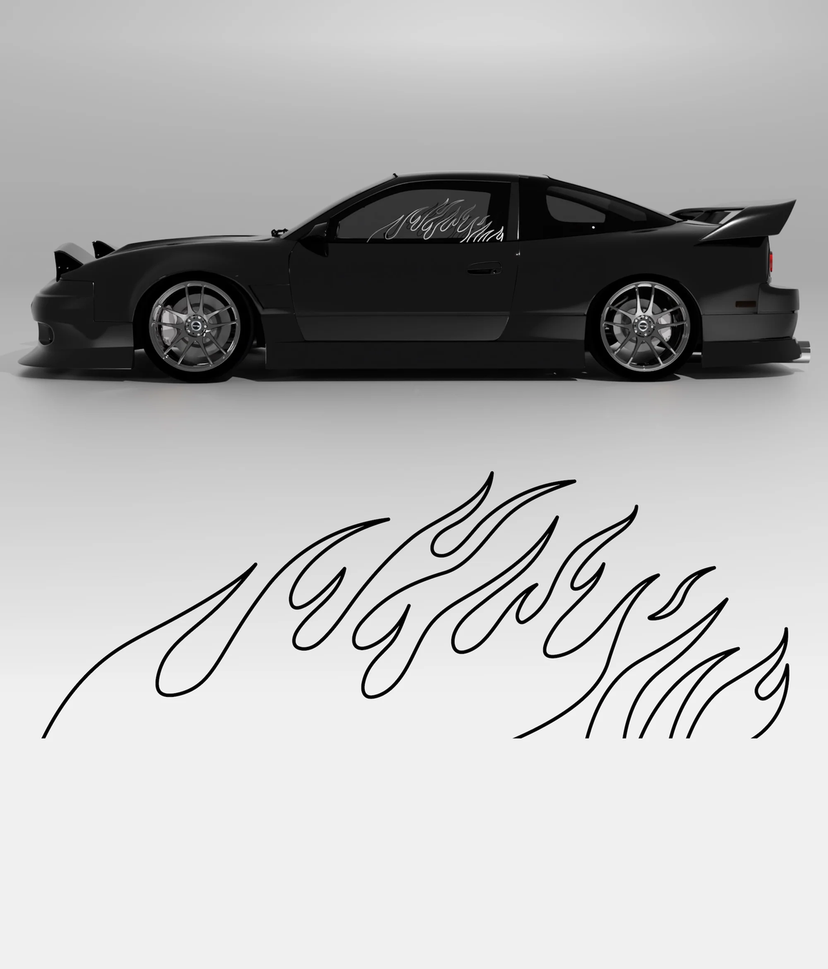 Window Flames Sticker