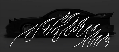Window Flames Sticker