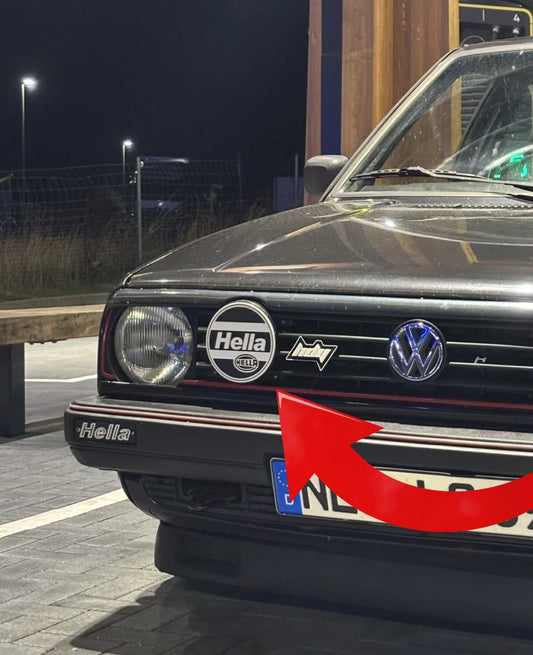VW Golf 2 HELLA Snap-In Scheinwerferabdeckungen Rallye Cover 2 Stück