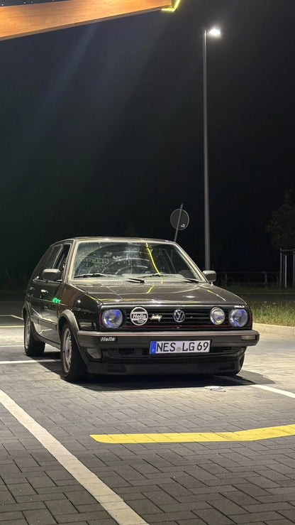 VW Golf 2 HELLA Snap-In Scheinwerferabdeckungen Rallye Cover 2 Stück