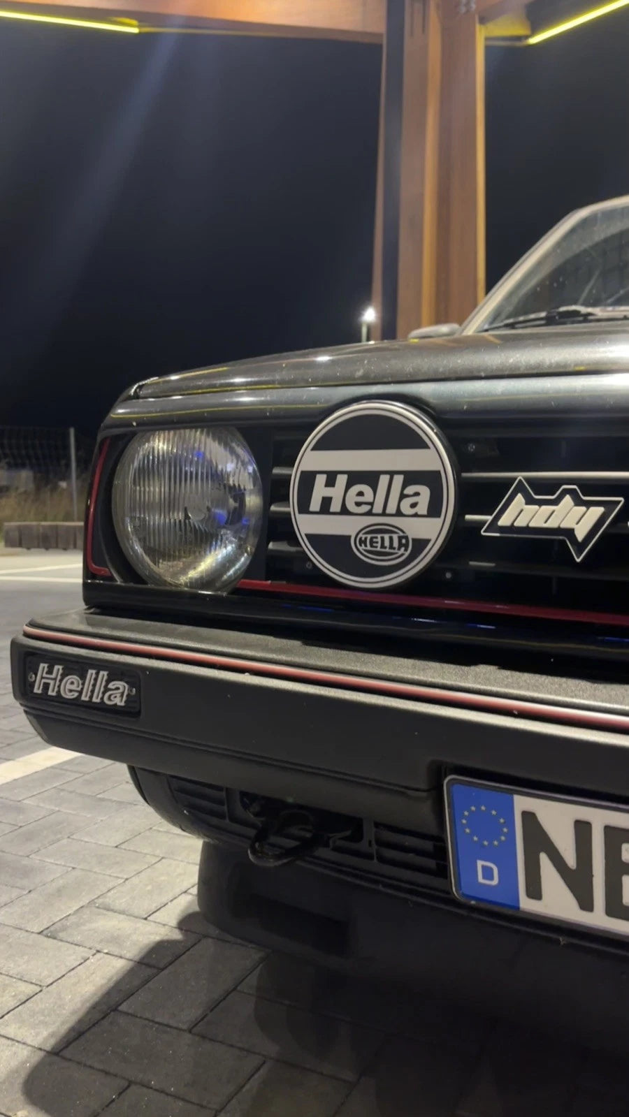 VW Golf 2 HELLA Snap-In Scheinwerferabdeckungen Rallye Cover 2 Stück